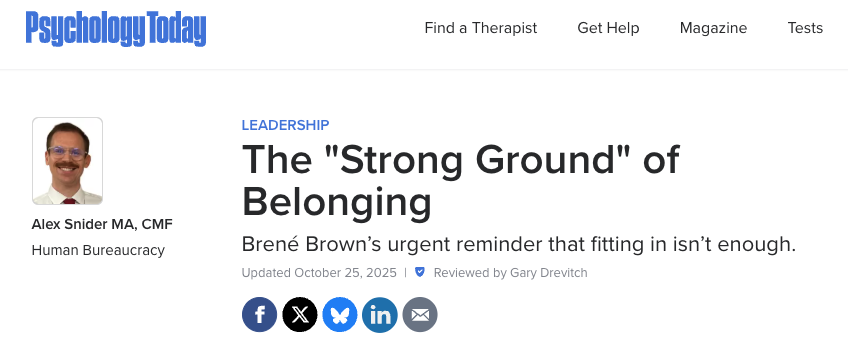 The "Strong Ground" of Belonging